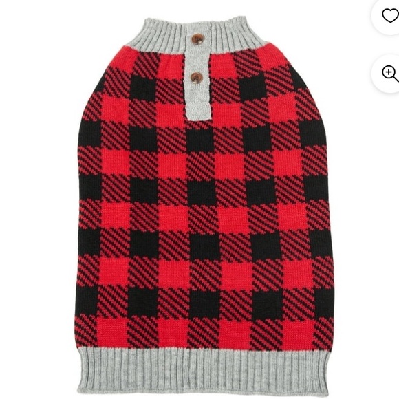 Vibrant Life Winter Dog Clothes Buffalo
Check Plaid Sweater, Medium - Picture 2 of 5